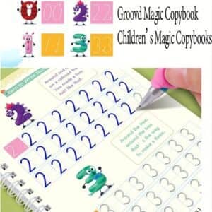 Sank Magic Practice Copybook for Kids Pakistan – 4 Reusable Books with Magic Pen, Grip & 8 Refills