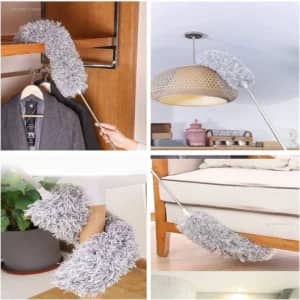Microfiber Duster with Extension Pole – Extendable Dust Cleaner for Ceiling Fans, Furniture & High Ceilings