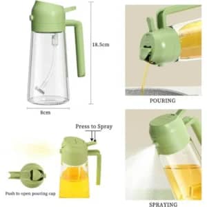 2 in 1 Oil Spray Bottle & Dispenser 470ml