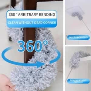 Microfiber Duster with Extension Pole – Extendable Dust Cleaner for Ceiling Fans, Furniture & High Ceilings