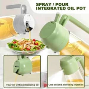 2 in 1 Oil Spray Bottle & Dispenser 470ml