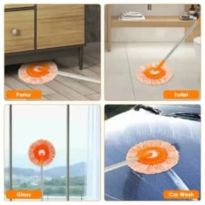 360° Rotating Microfiber Mop – Multi Purpose Floor, Glass & Car Cleaning Mop