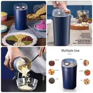 Portable Electric Coffee Grinder with 4 Stainless Steel Blades