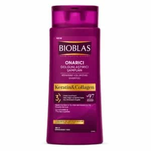 Bioblas Collagen + Keratin Shampoo 360ml – Repairing & Volumizing Shampoo for Damaged, Thin Hair
